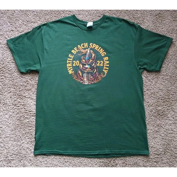 Delta Other - Myrtle Beach Biker Rally T-Shirt Men's XL Green Short Sleeve